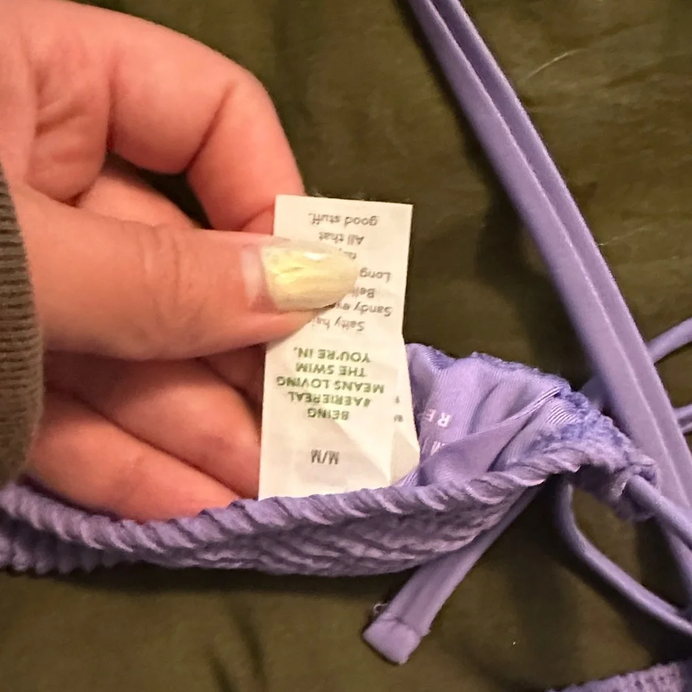 Lavender Ribbed Bikini Set - Picture 3 of 3